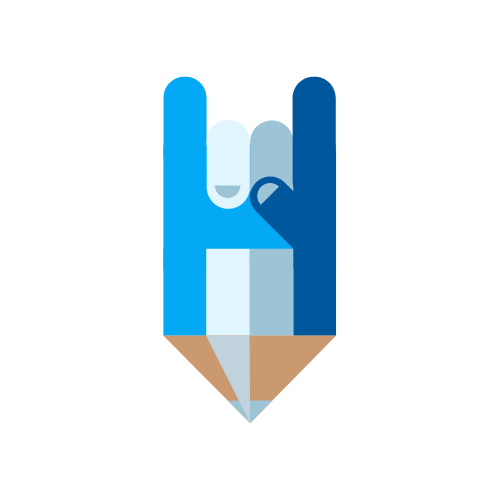 7eight9 Designs hand Icon making a h that looks like a pencil